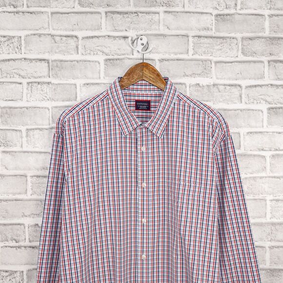 UNTUCKit Men's Button up Shirt in Blue Red check Cotton size 3XL - Picture 4 of 5